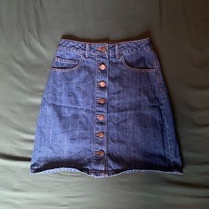 Button Up Jean Skirt